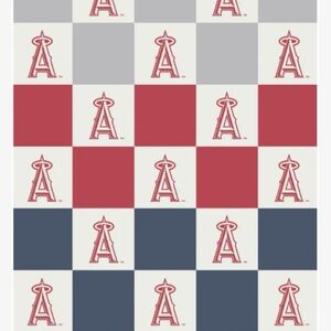Angels Red and Gray Checkered Blanket